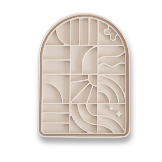 Lumina Lick Mat & Lid - Stone